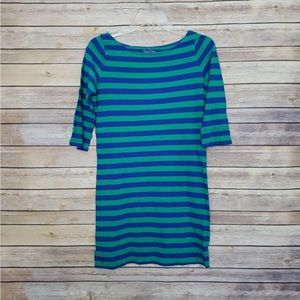 Lilly Pulitzer Cassie Dress Womens Size Small Striped Resort Wear Blue Teal